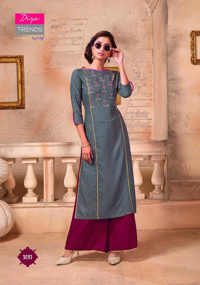 Biba's Vol-3 Diya Trends Rayon Palazzo Kurti Biba's Vol-3 Diya Trends Rayon Palazzo Kurti